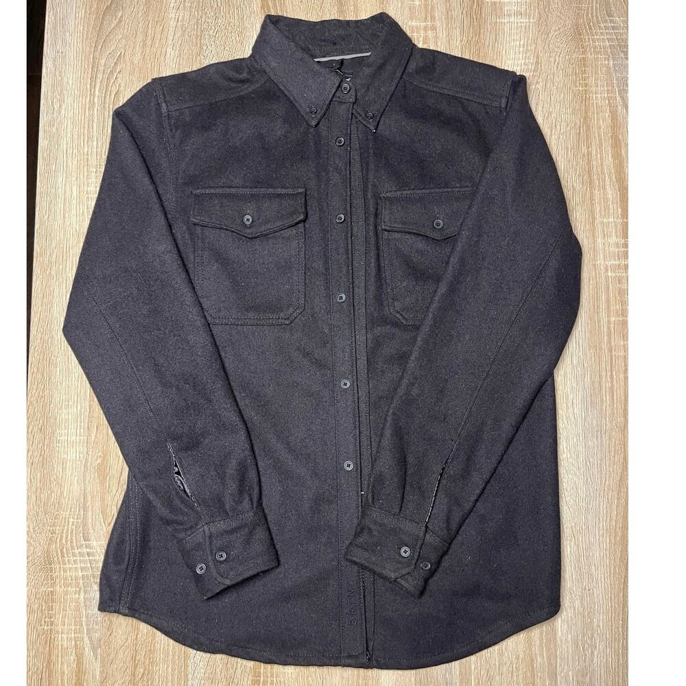 BRTN Black Overcoat Longsleeve Black Jacket Small